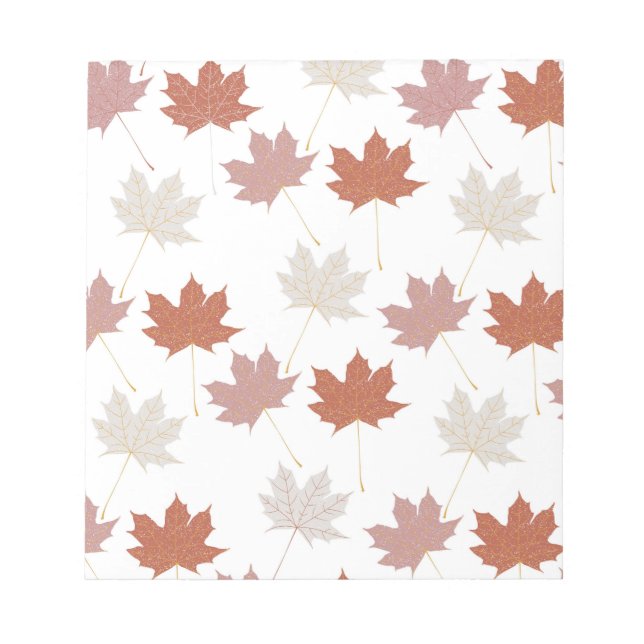 Bloc-note Brown rouge automne Floral Feuille Y2K Motif (Devant)