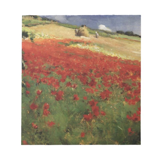 Bloc-note BRUCE, William Blair coquelicots rouge fleurs pavo (Devant)