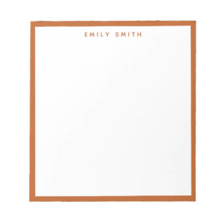 Bloc-note Brûlé Orange Simple Moderne
