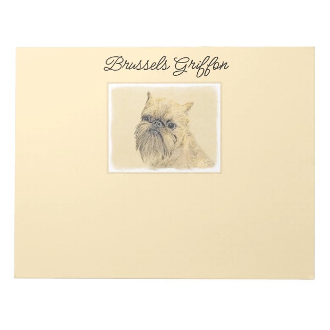 Bloc-note Bruxelles Griffon Rough Paining - Art Chien origin (Devant)