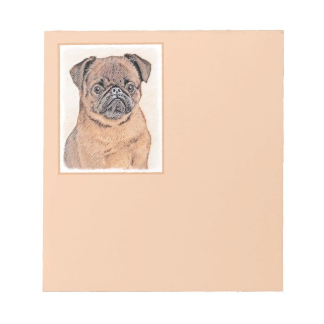 Bloc-note Bruxelles Griffon Smooth Painting Original Chien A (Devant)