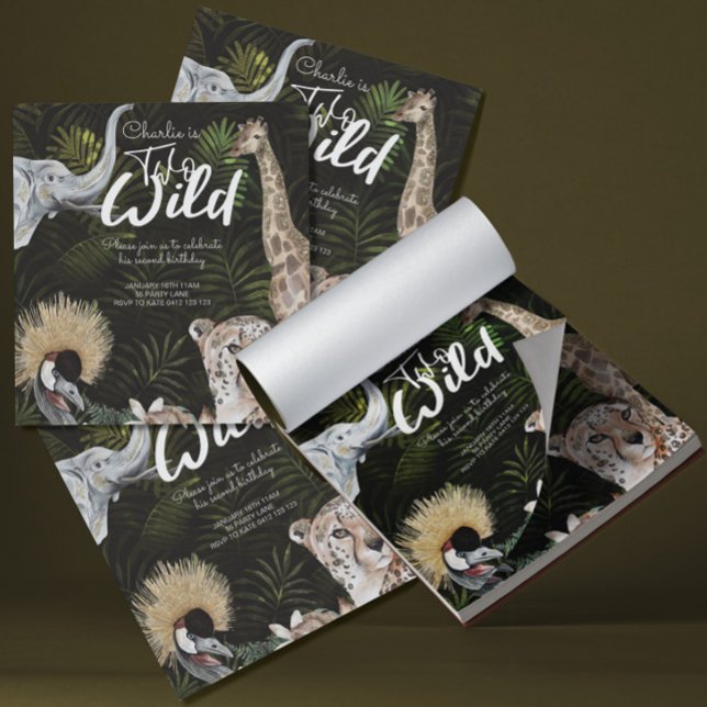 Bloc-note BUDGET Deux Forêt d'or sauvage Invitation Annivers (Créateur téléchargé)