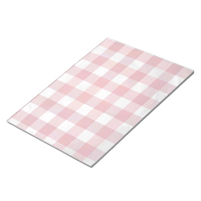 Bloc-note Buffalo plaid rouge et blanc (Incliné)