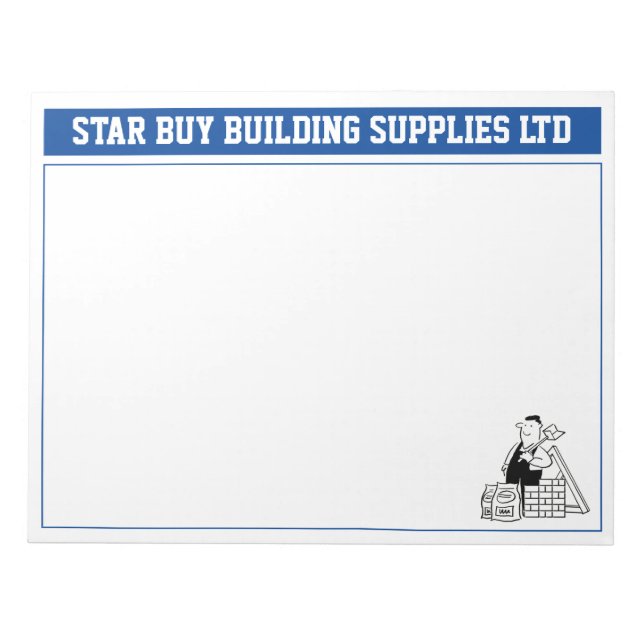 Bloc-note Building Company Notice to Personalise. (Devant)