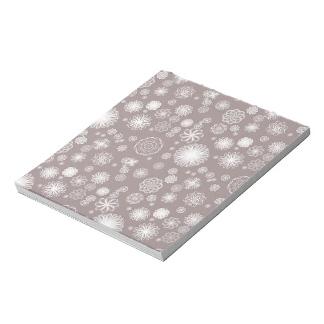 Bloc-note BuJo Papier Motif Dusty Florals Rose (Tourné)