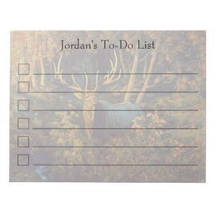 Bloc-note Bull Elk dans la forêt d'automne