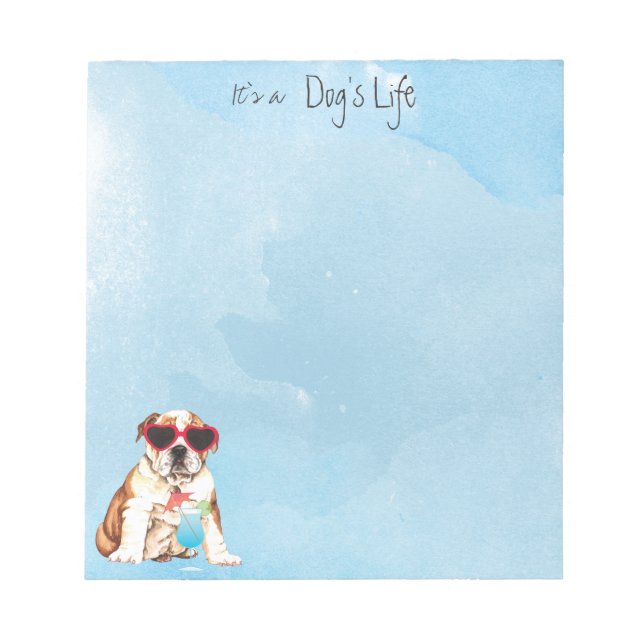 Bloc-note Bulldog été (Devant)