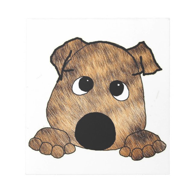 Bloc-note bulldog peeking brindle (Devant)
