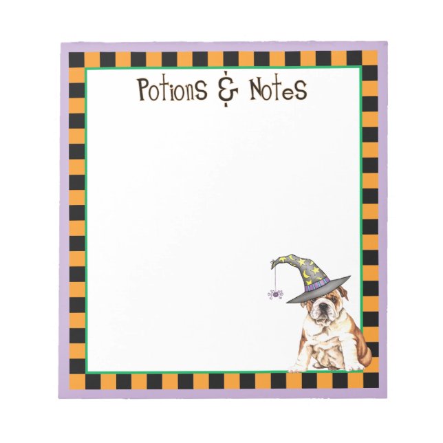 Bloc-note Bulldog Witch (Devant)