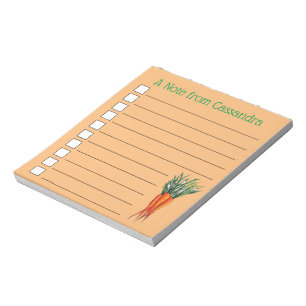 Bloc-note Bunch de carottes Orange Vegetable Veggie Garden