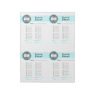 Bloc-note Bunco Chicks Roll avec elle Score Card Bleu - 160