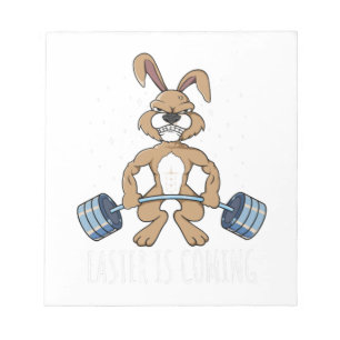 Bloc-note Bunny de Pâques Joyeux Bodybuilding de Pâques