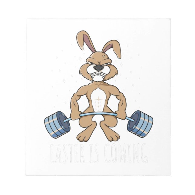 Bloc-note Bunny de Pâques Joyeux Bodybuilding de Pâques (Devant)