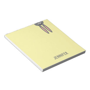 Bloc-note Bunny de Pâques personnalisé Pastel Jaune Enfants