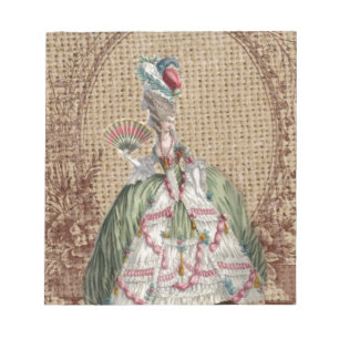 Bloc-note burap baroque à la campagne Marie Antoinette