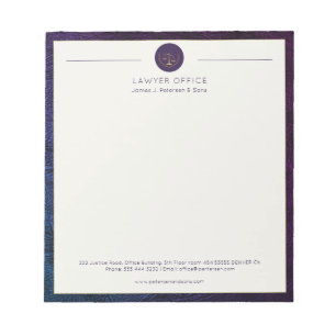 Bloc-note Bureau de l'avocat élégant professionnel personnal