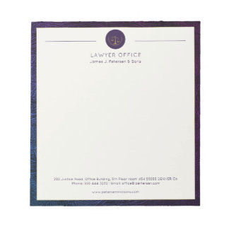 Bloc-note Bureau de l'avocat élégant professionnel personnal