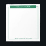 Bloc-note Bureau de l'école moderne de plaques de couleur ve<br><div class="desc">Cette conception comporte un espace pour un nom en haut et une autre ligne de texte en bas, accentué par une simple double bordure. La collection de produits de coordination est disponible dans notre boutique, zazzle.com/store/doodlelulu. Contactez-nous si vous avez besoin que ce design s'applique à un produit spécifique pour créer...</div>