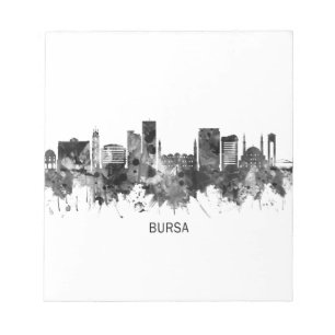 Bloc-note Bursa Turquie Skyline BW