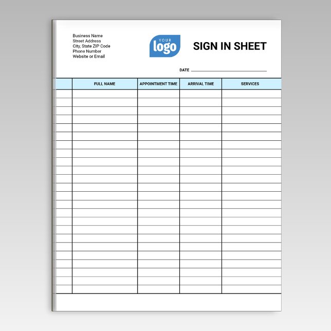 Bloc-note Business Client Sign In Sheet Template Notepad (Créateur téléchargé)