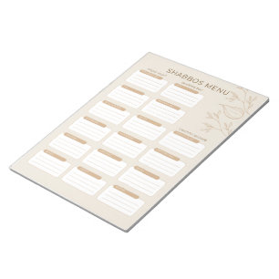 Bloc-note Busy Jewish Mom's Shabbos Menu Planner 2024