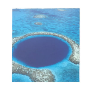Bloc-note CA, Belize. Vue aérienne du trou bleu (diamètre