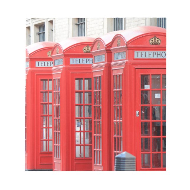 Bloc-note Cabines téléphoniques rouges de Londres (Devant)