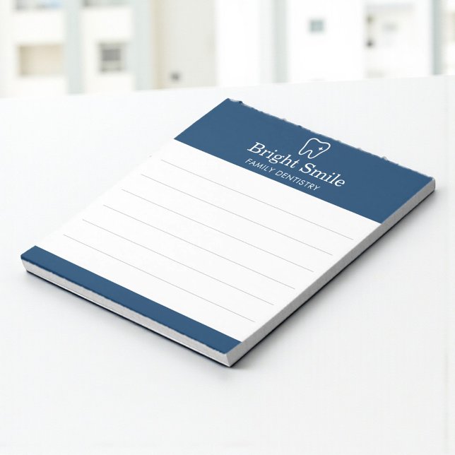 Bloc-note Cabinet Dentaire Dentiste Bleu Marine Blanc (Créateur téléchargé)