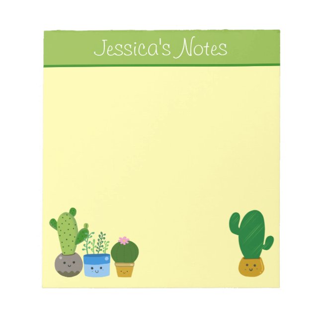 Bloc-note Cactus Mignons Plantes Succulentes Amoureux Person (Devant)