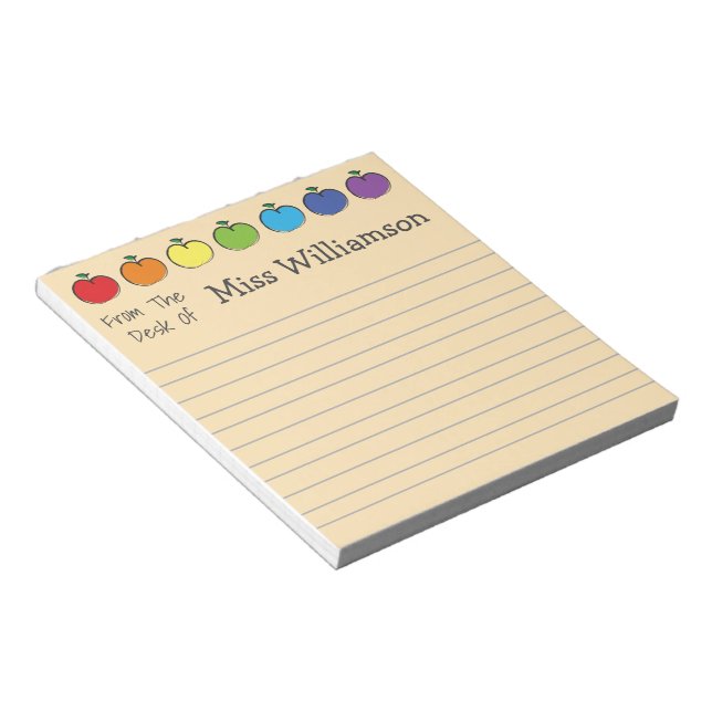 Bloc-note Cadeau d'appréciation personnalisé des enseignants (Incliné)