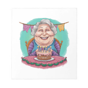 Bloc-note Cadeau de gâteau d'anniversaire de grand-mère mign