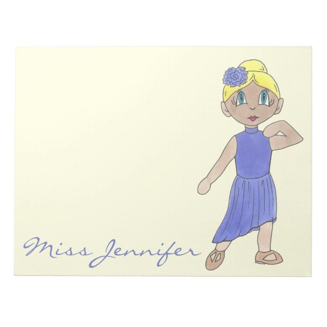 Bloc-note Cadeau de l'enseignant de danse personnalisée Lyri (Devant)