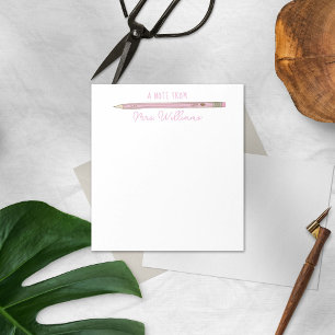 Bloc-note Cadeau de l'enseignant personnalisé Illustré crayo