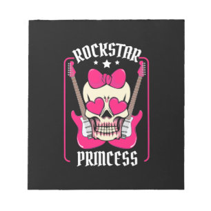 Bloc-note Cadeau de Noël   Crâne de Princesse Rockstar