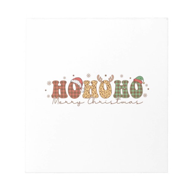 Bloc-note Cadeau de Noël Ho Ho Joyeux Noël (Devant)