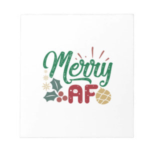 Bloc-note Cadeau de Noël Merry AF Cool Sassy