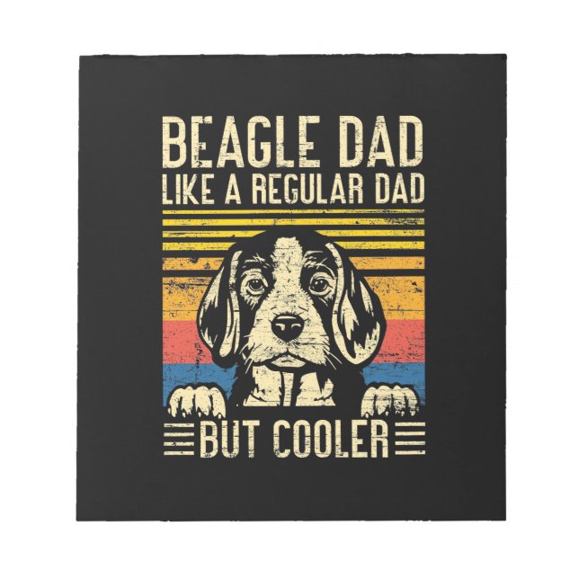 Bloc-note Cadeau de Noël | Papa Chien Beagle (Devant)