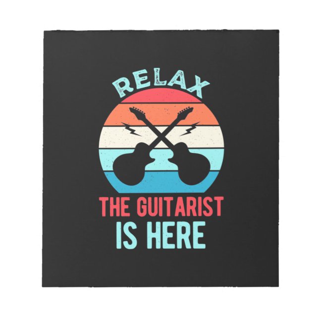 Bloc-note Cadeau de Noël | Relax Le Guitariste Est Là (Devant)