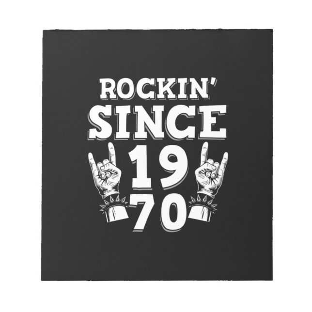 Bloc-note Cadeau de Noël | Rockin depuis 1970 (Devant)