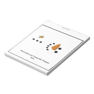 Bloc-note Cadeau d'emballage de friandise de bonhomme de