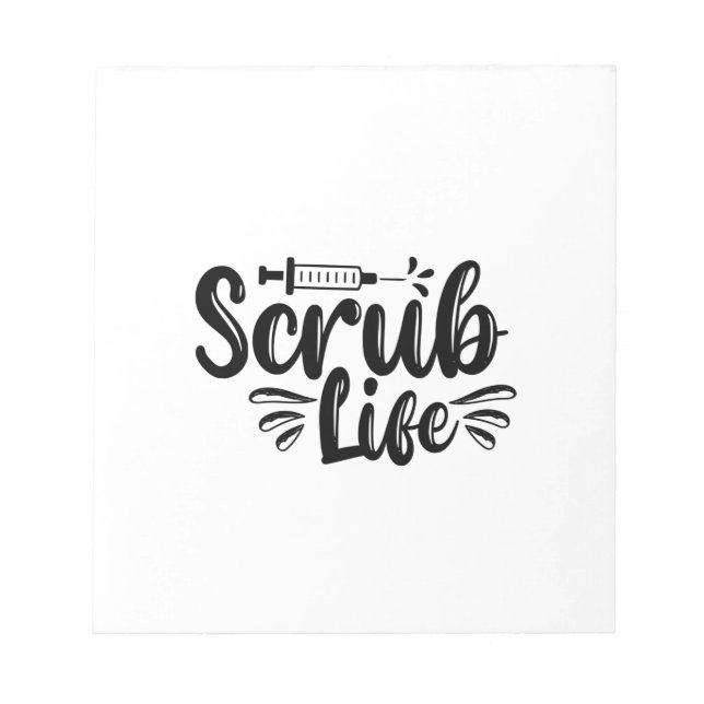 Bloc-note Cadeau d'infirmière Scrub Life (Devant)