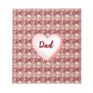 Bloc-note Cadeau floral personnalisé pour papa