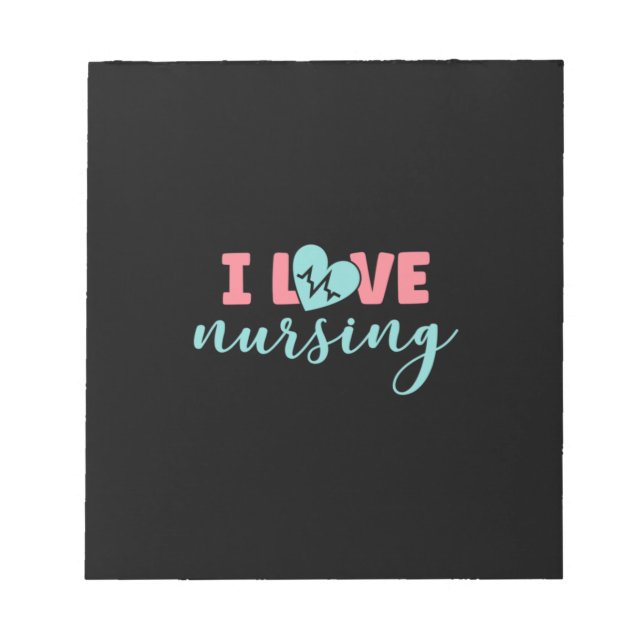 Bloc-note Cadeau infirmière | I Love Nursing (Devant)