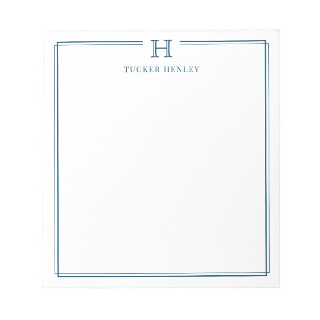 Bloc-note Cadeau initial pour papeterie de bureau pour homme (Devant)