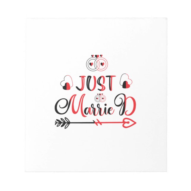 Bloc-note Cadeau mariage juste marié (Devant)
