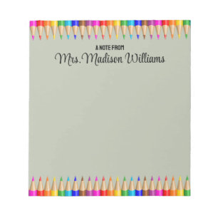 Bloc-note Cadeau personnalisé de l'enseignant de fin d'étude