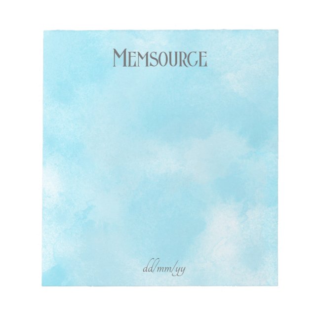 Bloc-note Cadeau Personnalisé De Luxe. Bleu personnalisé de  (Devant)