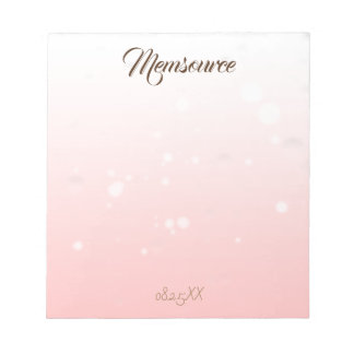 Bloc-note Cadeau Personnalisé De Luxe. Rose personnalisé de 