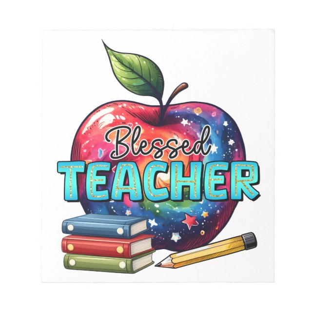 Bloc-note Cadeau pour Enseignant | Enseignant Bienheureux (Devant)