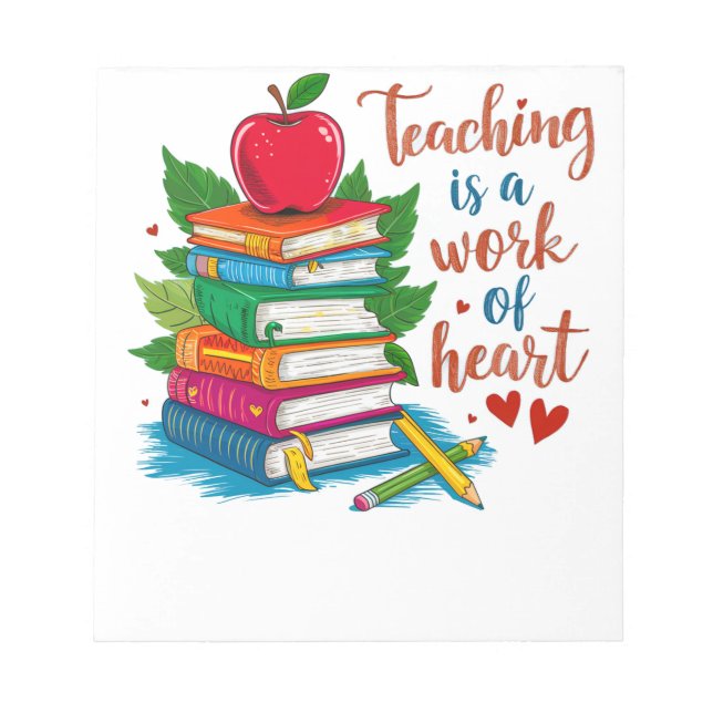 Bloc-note Cadeau pour Enseignant | Enseigner est un travail  (Devant)